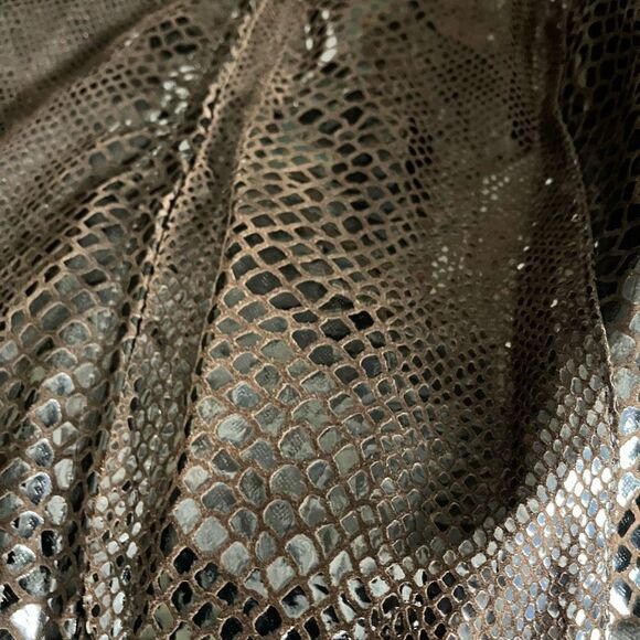 Cuir Zebra Women's Jacket Size Large Animal Snake Print Leather Zipped Front - Picture 8 of 10